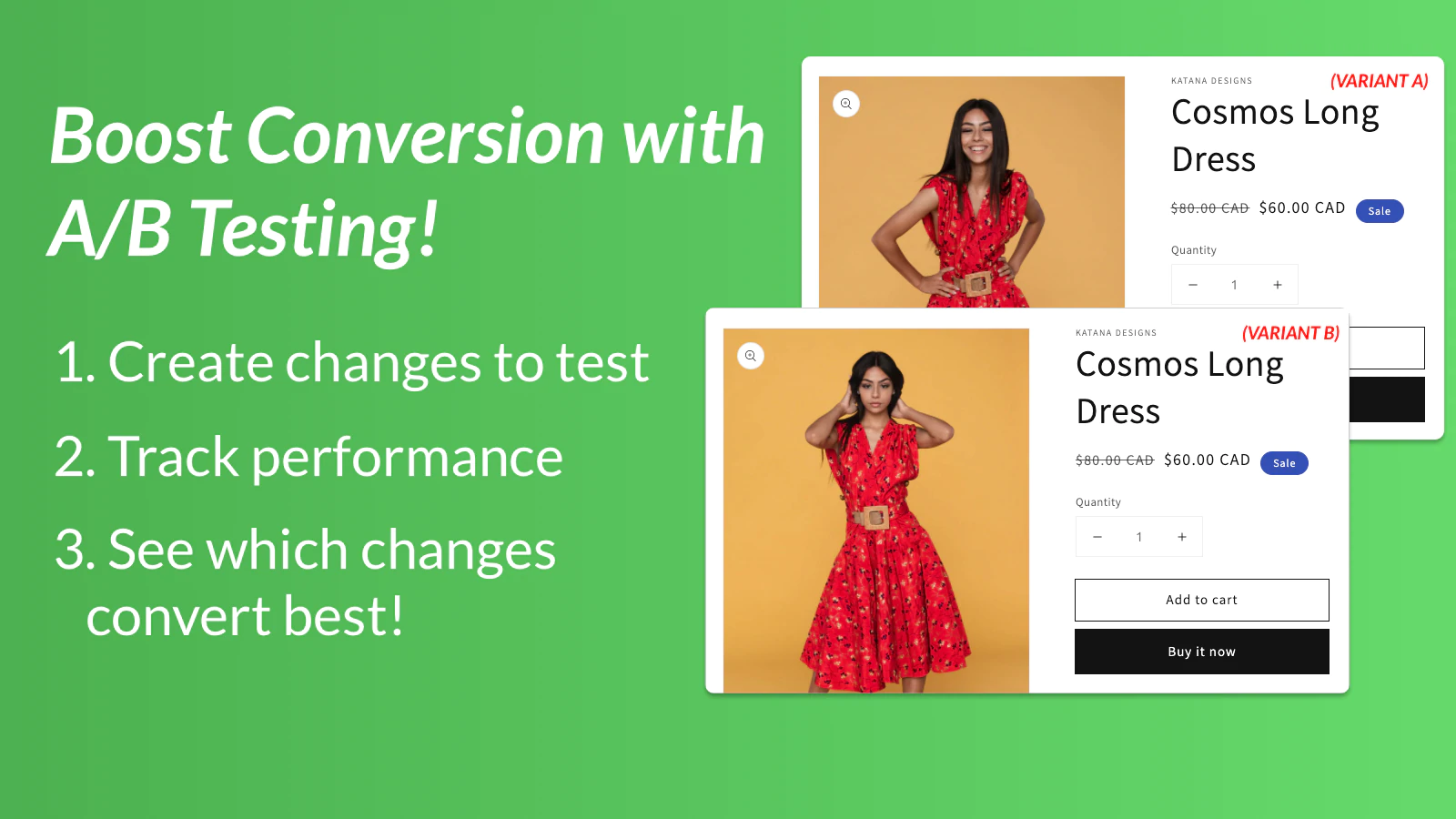 Try the Product + Upsell A/B Testing app for free!